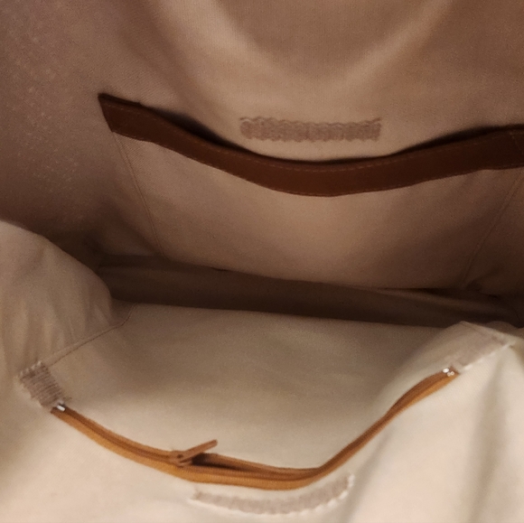 Brown Woven Tote Bag with Leather Accents - Picture 3 of 4